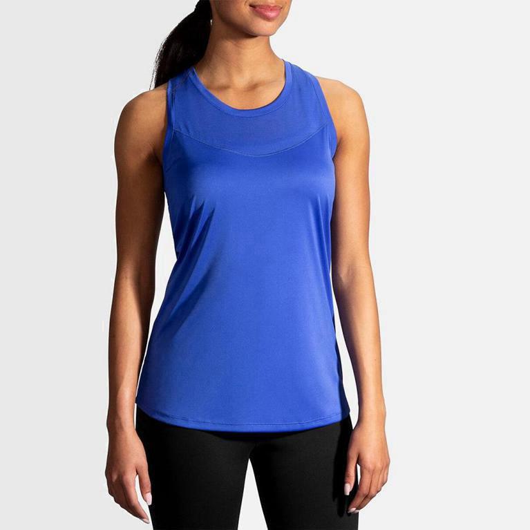 Brooks Stealth Australia - Women's Running Tank Top - Blue (471980-PJI)